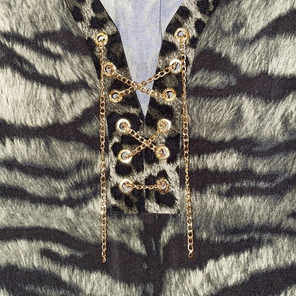 Women's Michael Kors Animal Print Mini Dress Sheath Dress
